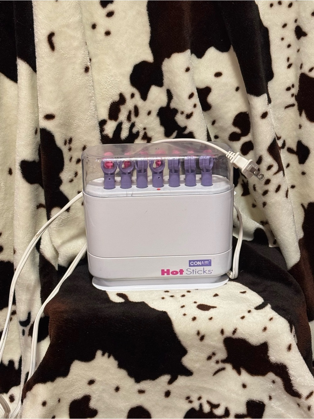 Conair Hot Sticks Electric Hair Rollers - White with Purple Rollers